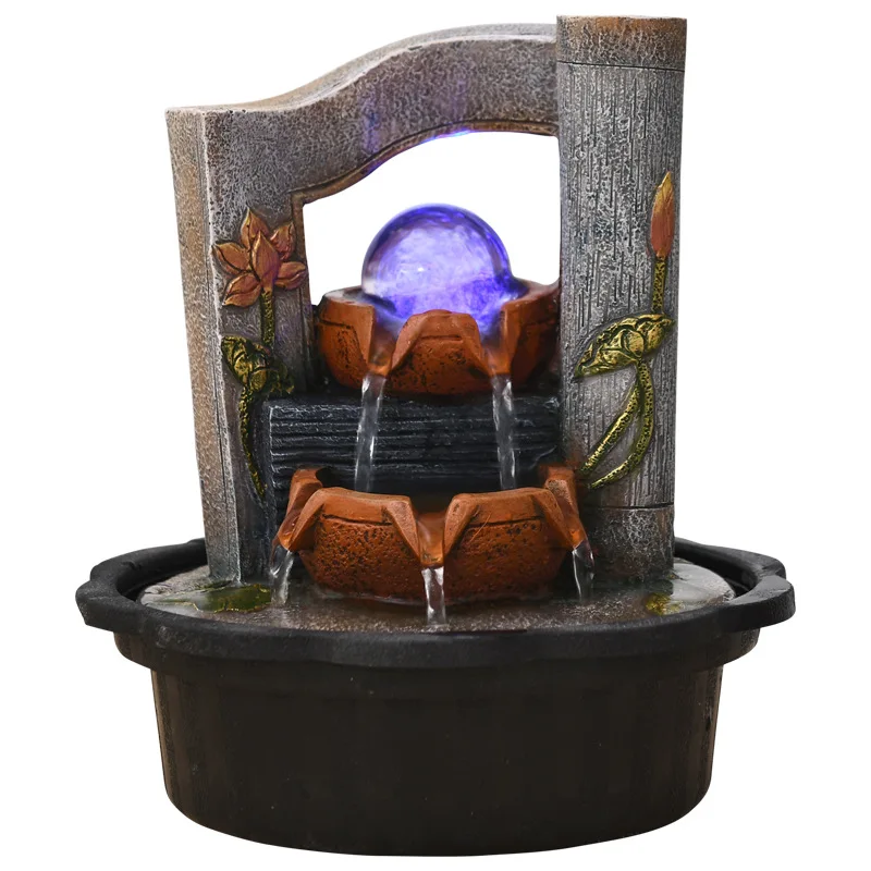 

# Wholesale Custom Creative Indoor Living Room Office Desktop Ornament Feng Shui Ball Water Fountain Decorations