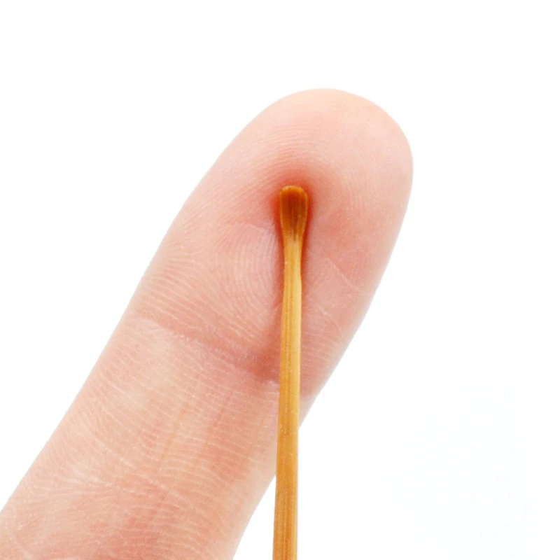 5/10Pcs Wood Coal Bamboo Spoon Ear Pick Tool Polishing Round Bamboo Handle Ear Cleaner Creative Gift