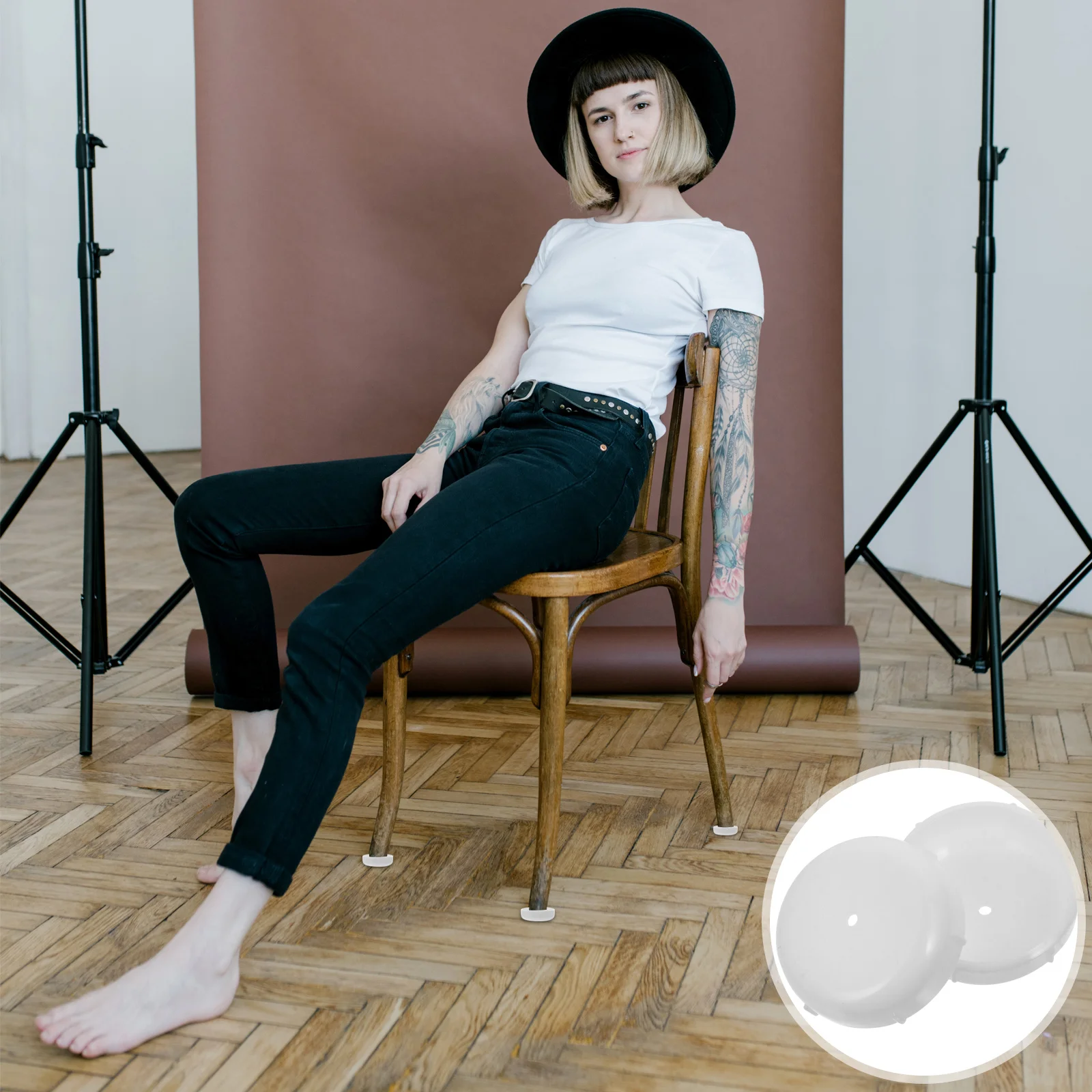 

16Pcs Furniture Feet Pads Durable Plastic Protectors for Table Chair Legs Nonslip Anti-Scratch Covers for Office Home School