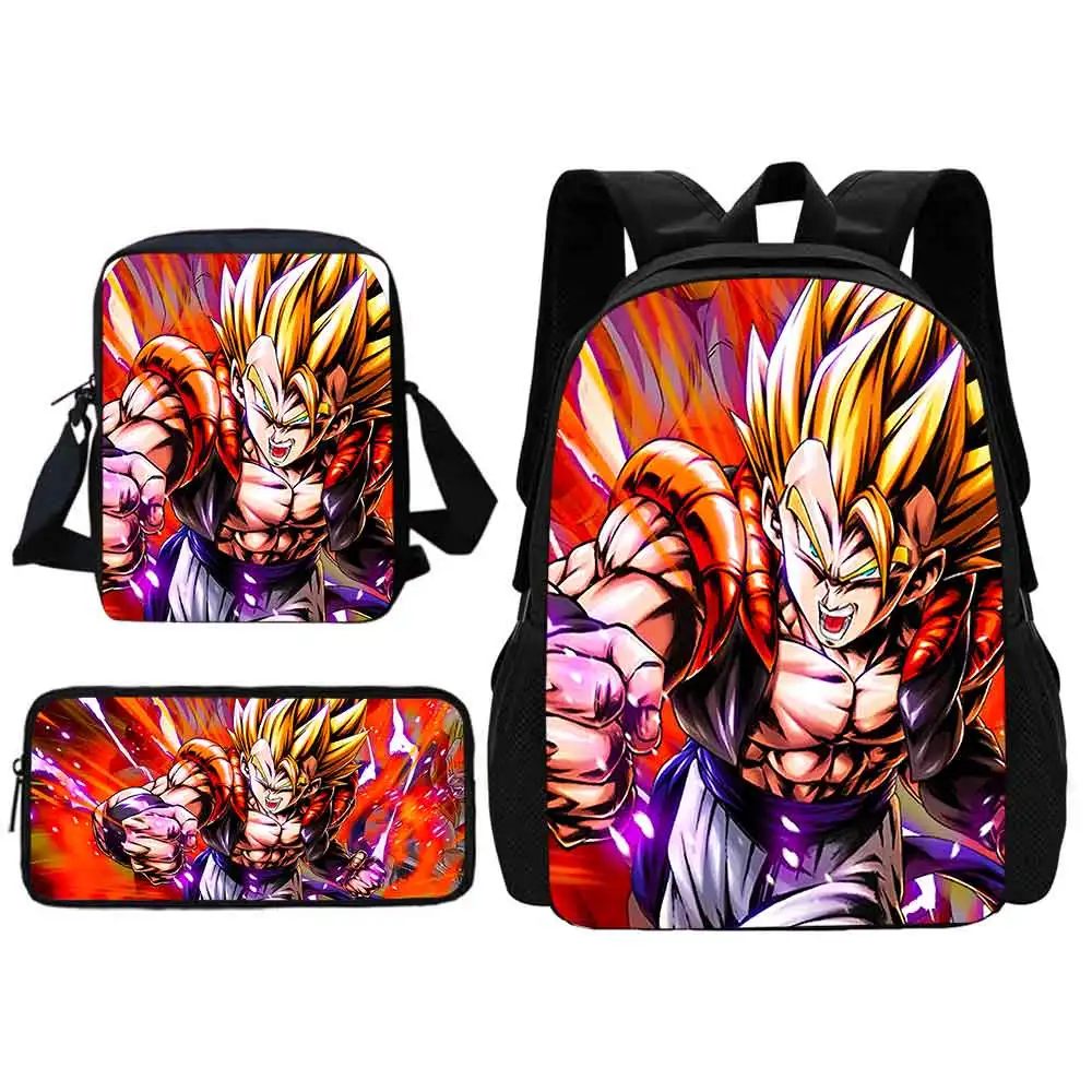 

Anime Balls 3 pcs set Child School Backpack With Shoulder Bag Pencil Bags School Bags D-Dragons for Boys Girls Best Gift