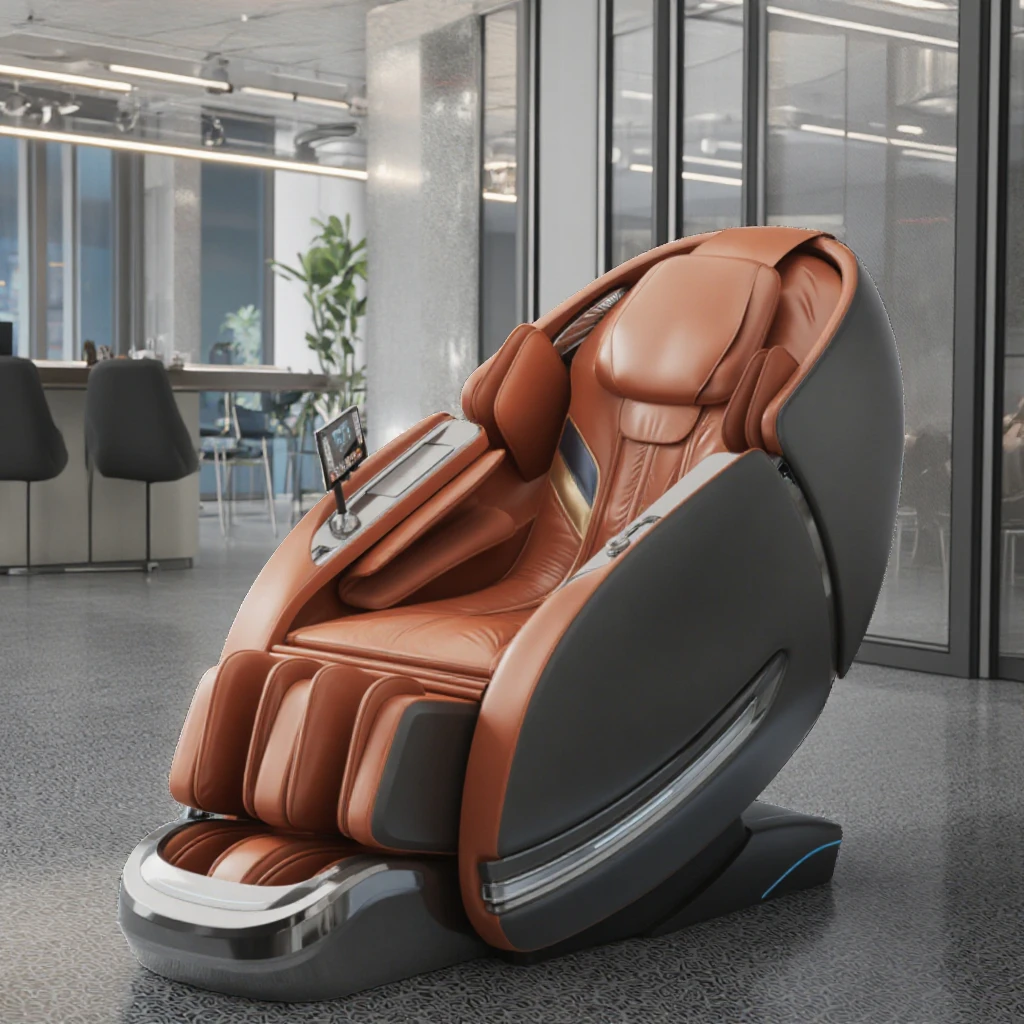 

GUOHENG PU Leather Foot Roller Massage Recliner Full Body Zero Gravity Stretch 4D Massage Chair 2025