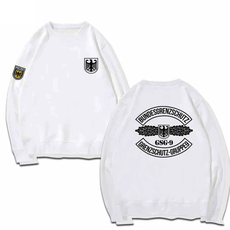 Deutschland GSG9 Anti-Terror-Spezialeinheiten-bedruckter Rundhalspullover Herbst und Winter Taktisches Freizeit-Sweatshirt für Männer und Frauen