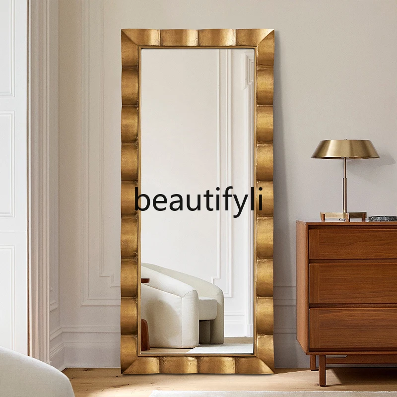

American retro full-length mirror bedroom wavy full-length mirror wall-mounted porch floor-to-ceiling mirror
