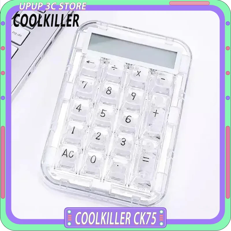 

Coolkiller Ck75 Calculator Mechanical Mini Keypad Transparent Keyboard Portable Office Numpad Accessory For Computer MacOS Gifts