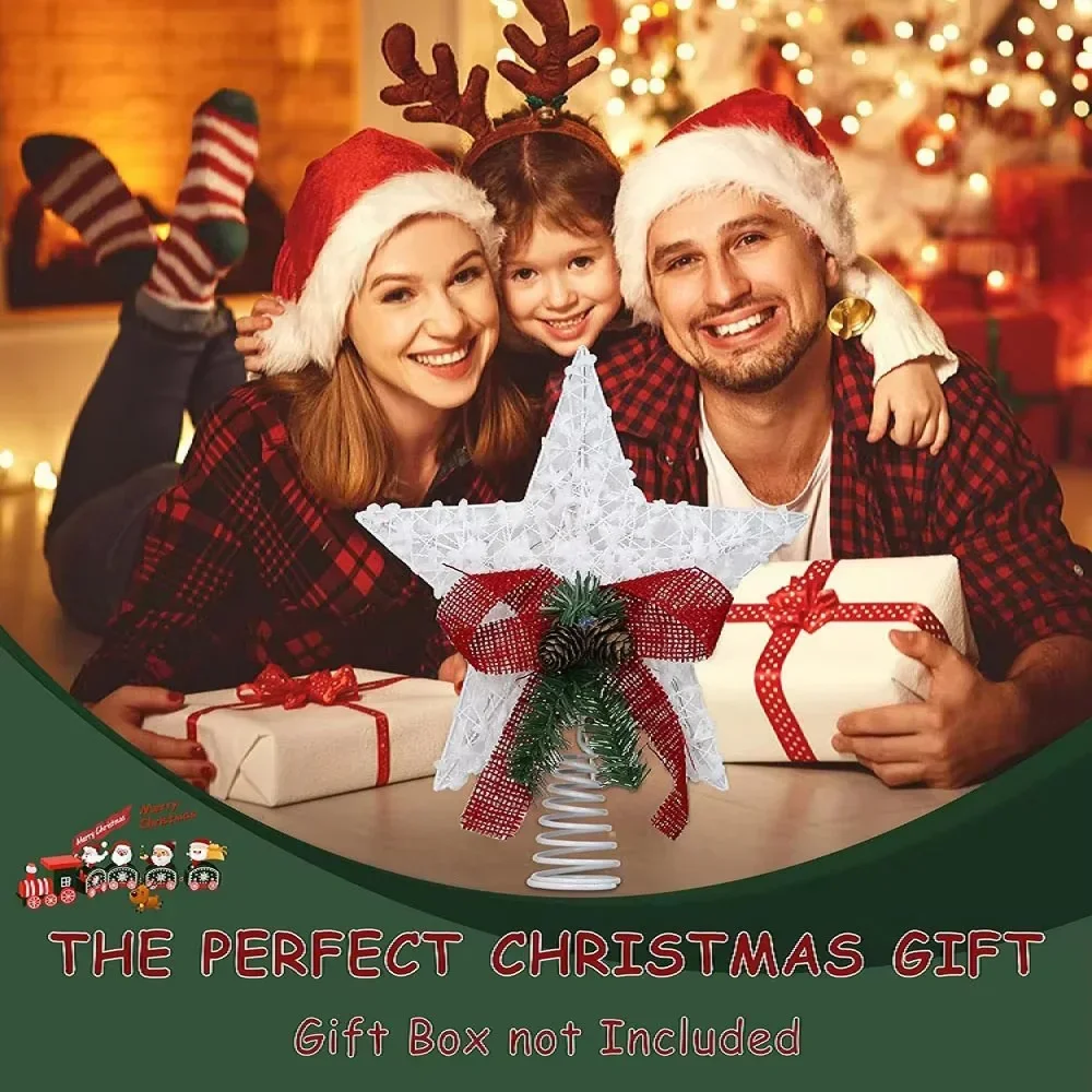 電池式LEDクリスマスツリースターライトトッパー、ツリーオーナメント、ツリーデコレーション、ハンギング、クリスマス