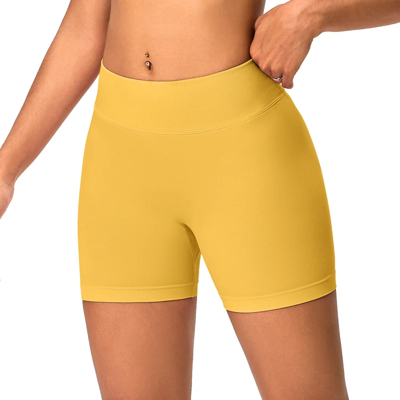 New Arrivals High Waist Crotchless Yoga Sport Shorts Women Running Workout Fitness Sport Gym Clothing