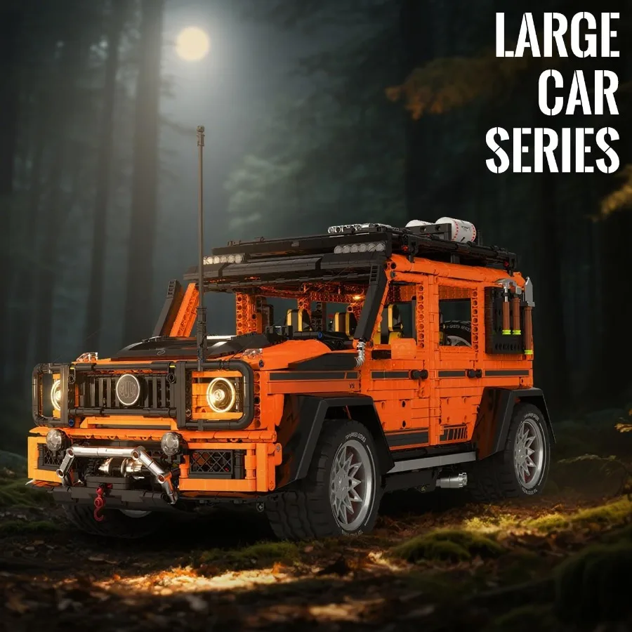 Ensemble de construction de voiture tout-terrain 4x4, ensemble de voiture de voyage avec outils et accessoires d'aventure, Kit de modèle de voiture classique, idée cadeau amusante pour adultes