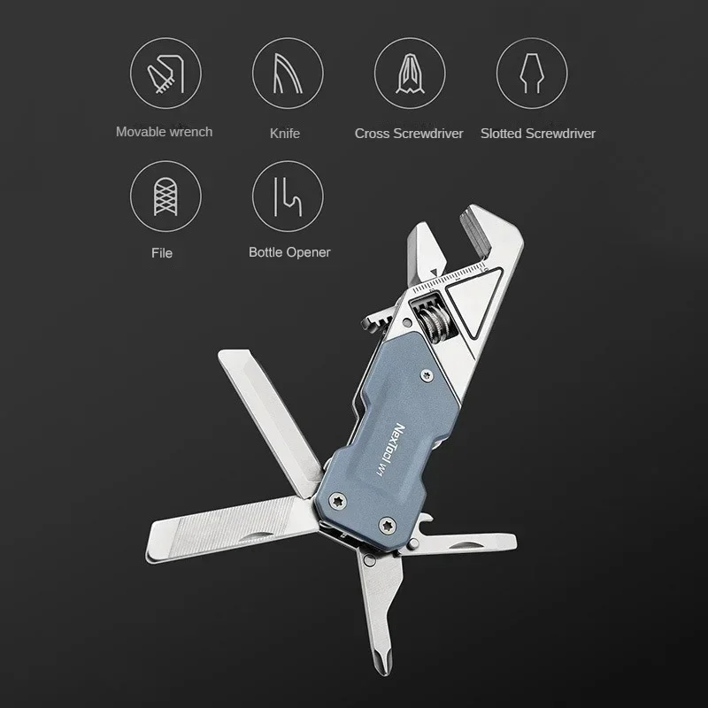 Imagem -05 - Nextool-mini Wrench Multitool Portátil Multifuncional Chave de Fenda Dobrável Abridor de Garrafas Camping ao ar Livre Equipamento Edc