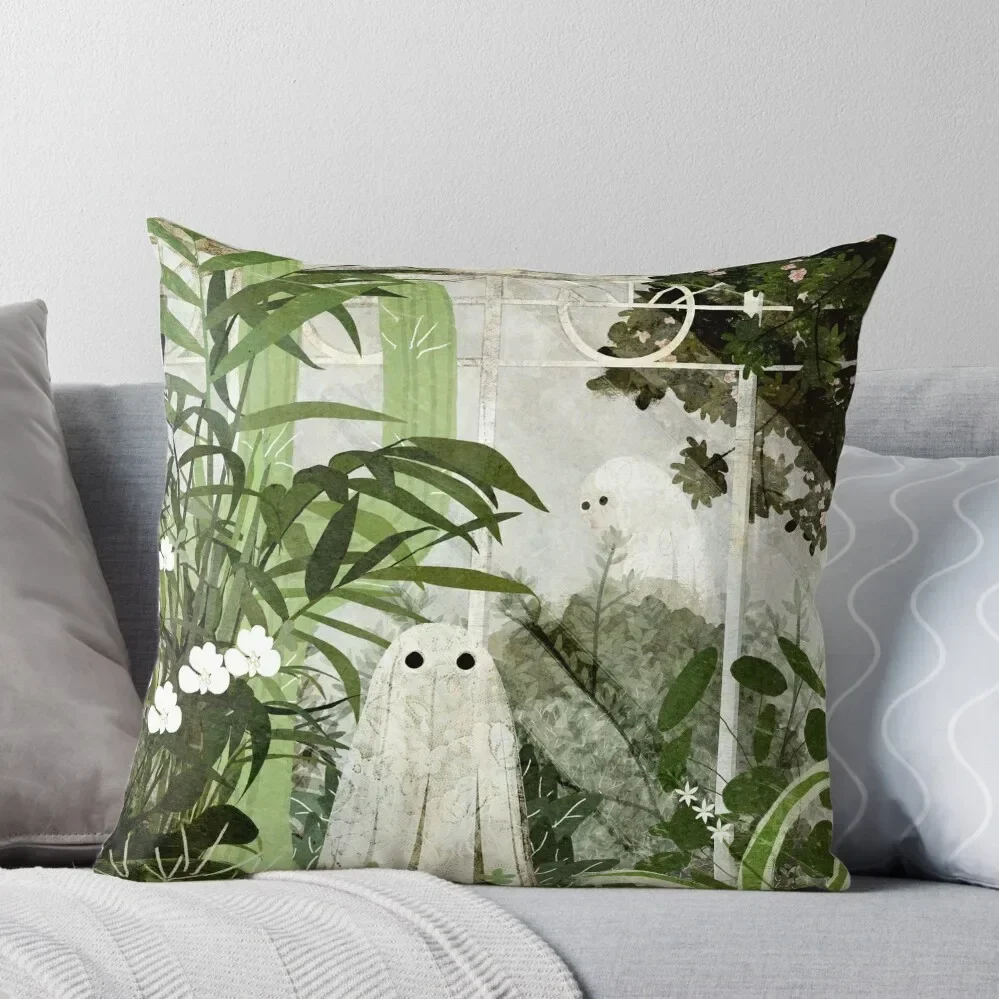 There's A Ghost in the Greenhouse Again Throw Pillow anime girl Christmas Cushion For Home Cusions Cover Pillow