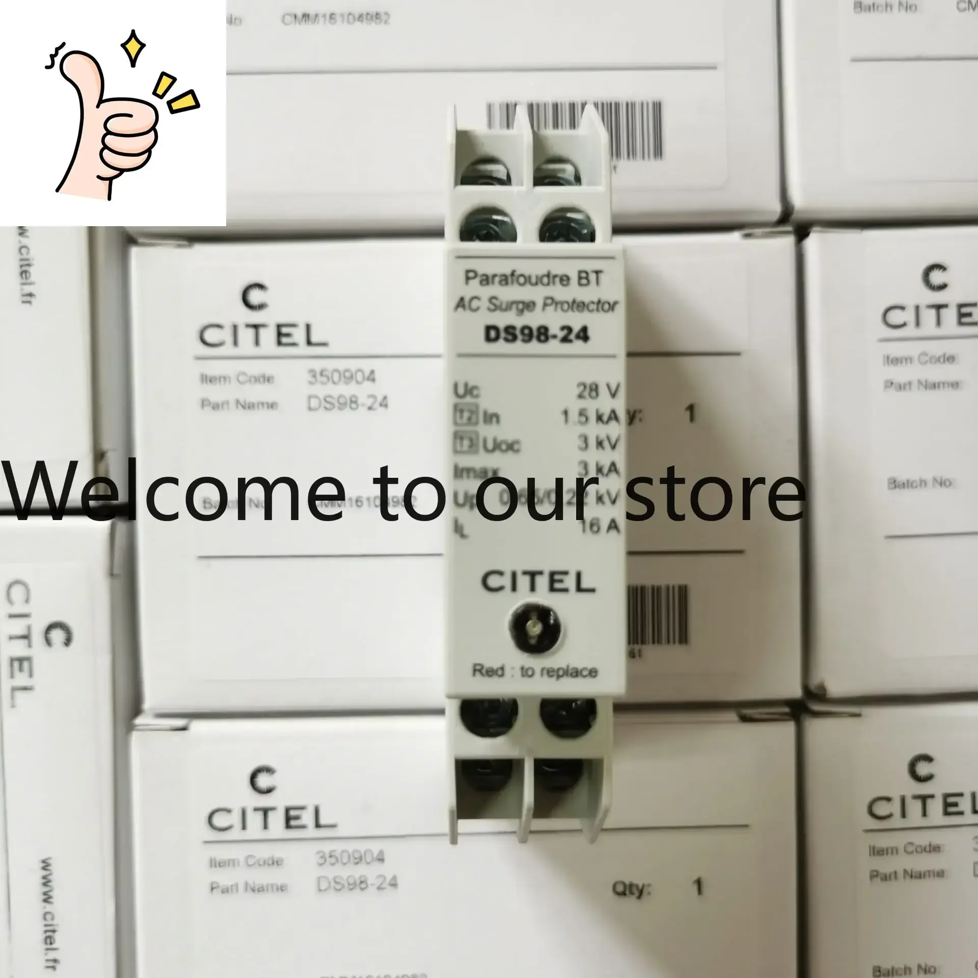 Free Shipping French CITEL Surge Protector DS98-24 West Del Class 3 Power Supply 24V Lightning Protector Spot Promotion