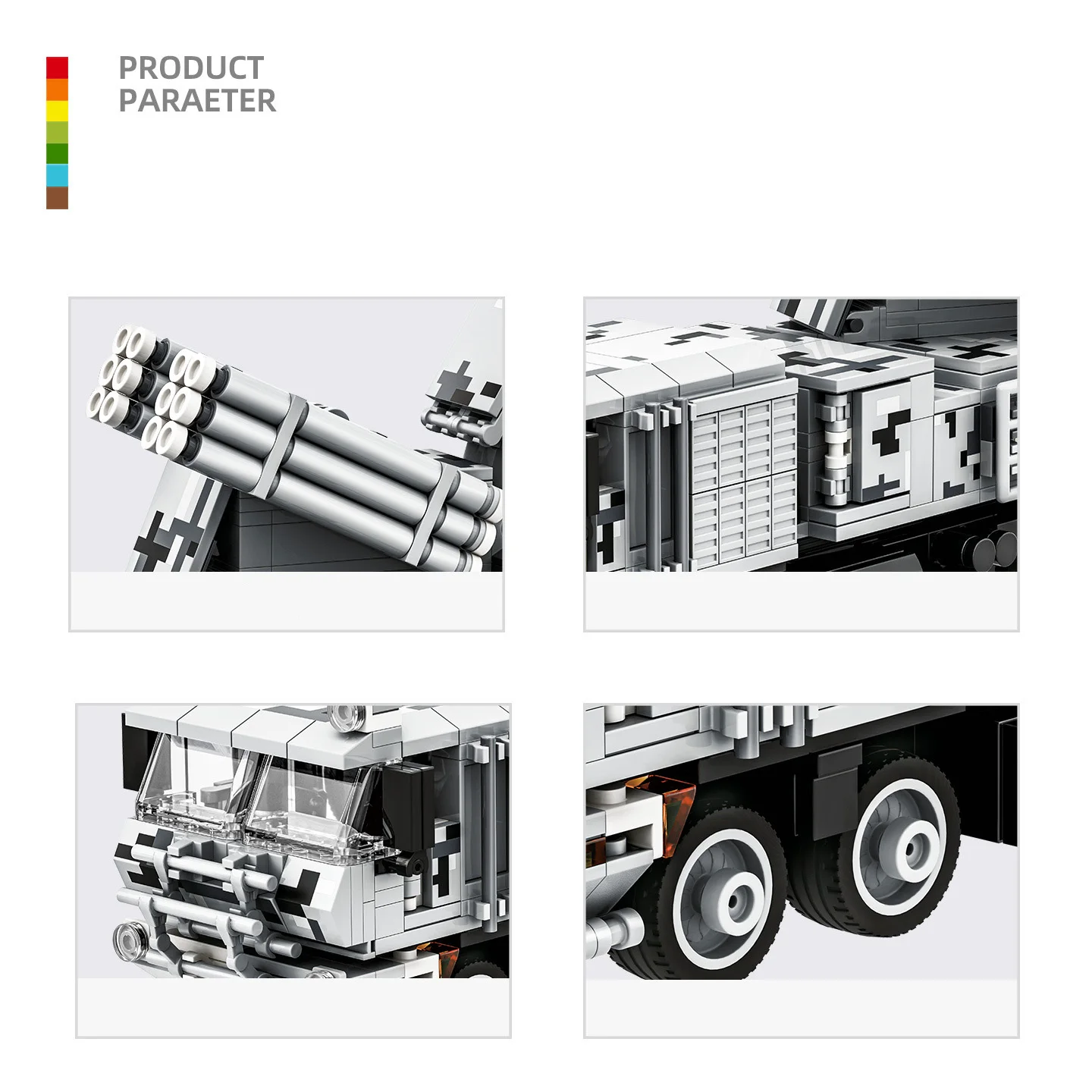 Pantsir SM Luftabwehrsystem Bausteine Russisches Militär-Raketenfahrzeug Armee-Modell DIY Bausteine Lernspielzeug als Geschenk – Detail 4