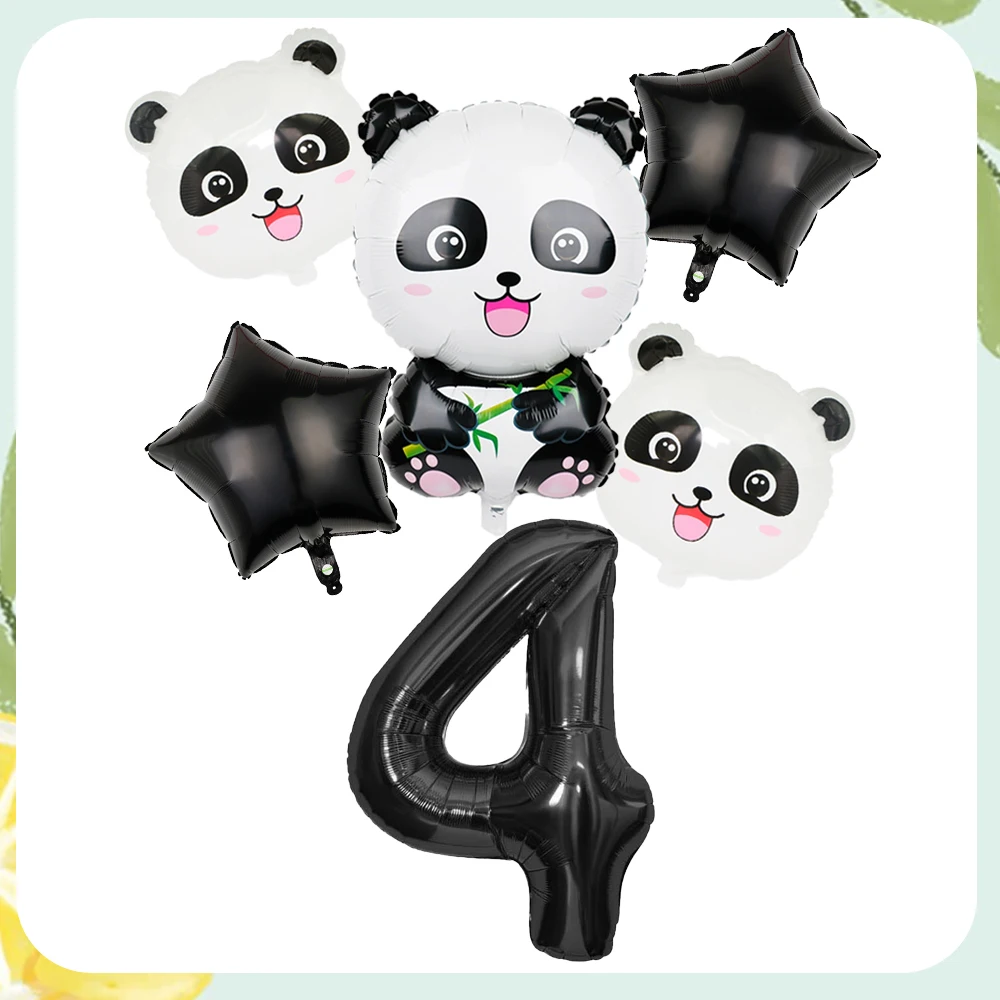 Panda Number Balloon Set for Birthdays Showers Baptisms Anniversaries Weddings - Assorted Colors Party Supplies view 3