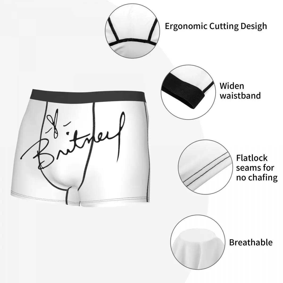 복서 팬티 반바지 브리트니 스피어스 시그니처 팬티 남성 통풍 속옷 남성용 남자친구 선물