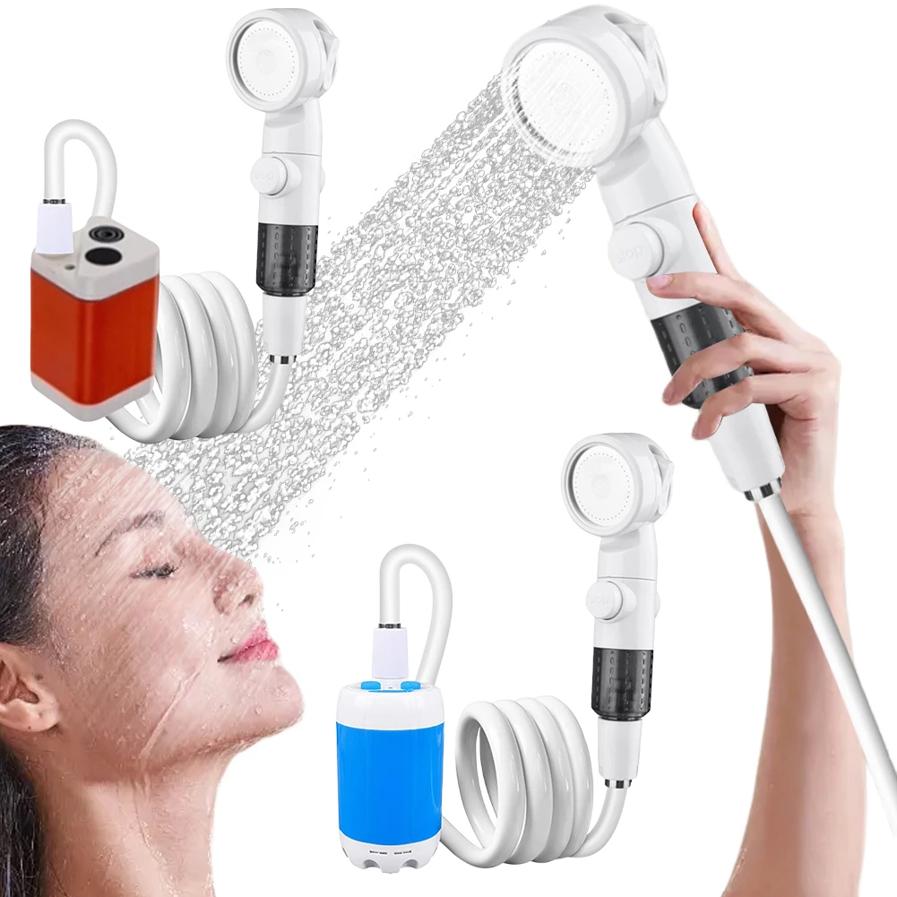 

Портативный душ для кемпинга с цифровым дисплеем, беспроводной насос-распылитель, перезаряжаемый, для походов, мытья автомобилей и ухода за животными