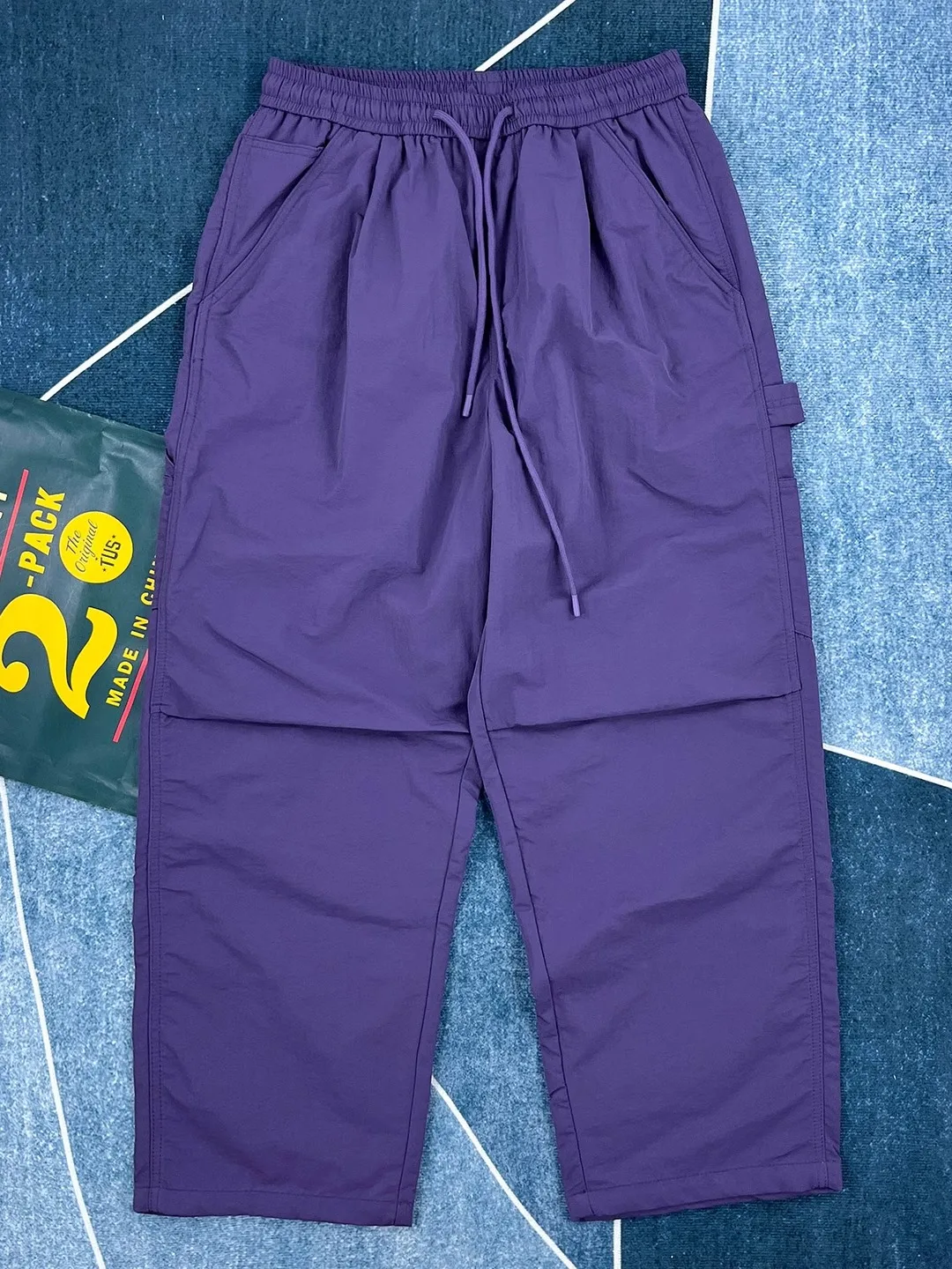 กางเกงคาร์โก้ผู้ชายแบบแห้งเร็วสำหรับกิจกรรมกลางแจ้ง รุ่นหนา สไตล์ญี่ปุ่น แบรนด์ทันสมัย ทรงหลวม ขากว้าง ทรงตรง มีกระเป๋าหลายช่อง สวมใส่สบาย