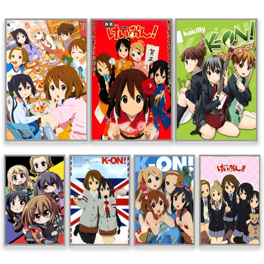 Постер с изображением аниме k-K-ON ON, HD, прочный, из ПВХ, для украшения стен - водонепроницаемый, утолщенный, для дома, отеля, спальни