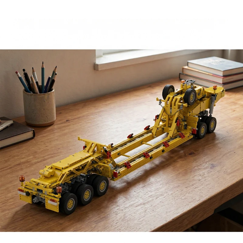 Transport Truck Transformer/Boiler Bridge Low Loader Model MOC-41089 Birthday Gift Christmas Toy Gift Building Block Toy