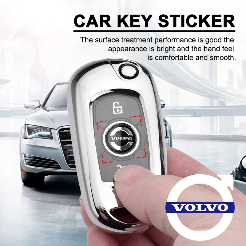 5/10/20pcs 14mm Car Key Button Sticker Keys Shell Round Shape Badge Decal For Volvo Rdesign AWD S40 S60 S70 S80 S90 V40 V50 V70