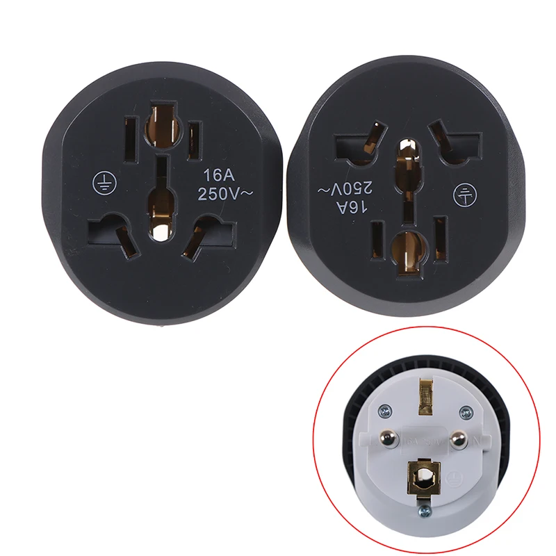 

16A UK US AU to EU AC Socket Plug Universal EU Travel Adapter Euro Converter