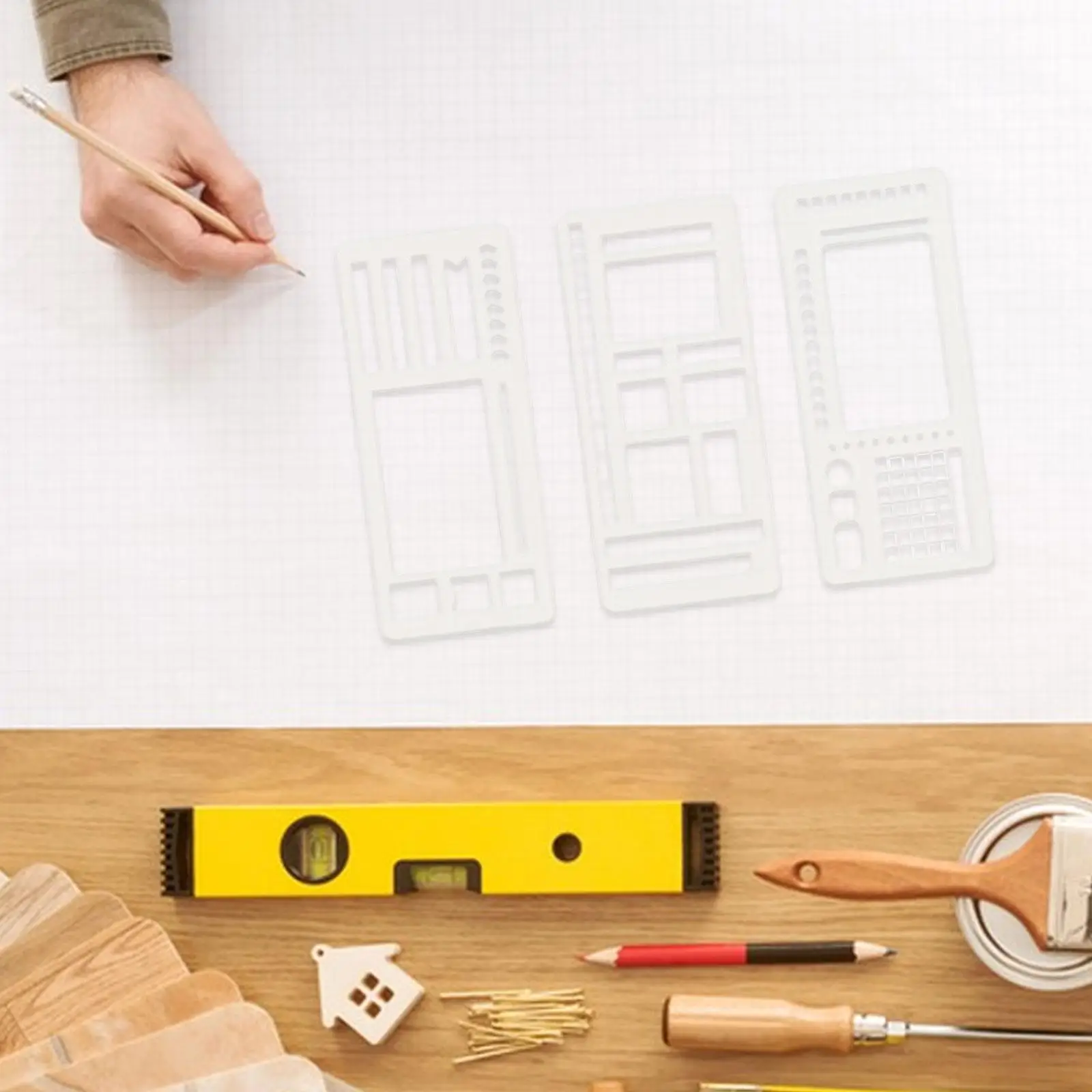 Scrapbooking Templates Plastic Stencils for Craft Painting Journal Tracker and Art Planner Decorations