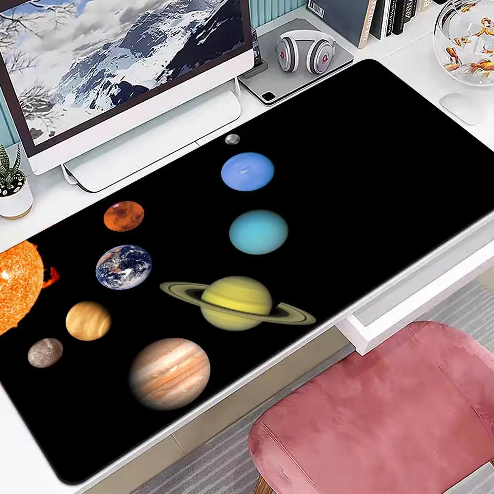 Solar System Mouse Pad Multiple Sizes Large Square Computer Office Game Table Mats Rubber Anti-slip Mousepads