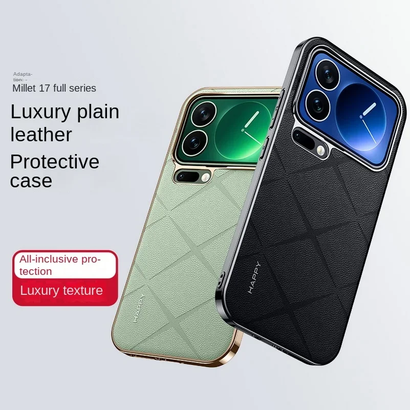 

Роскошный кожаный чехол-рамка для Xiaomi 17 Pro Max, защитный противоударный чехол-бампер для камеры Xiaomi Mi17 17 pro Max