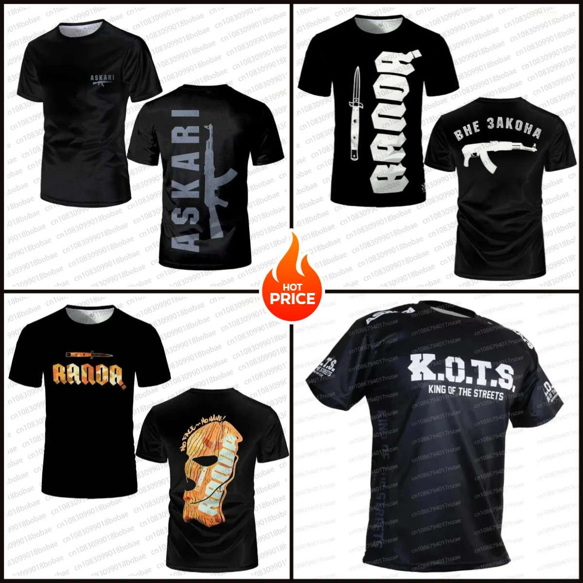 

ASKARI Boxing Fighting Match Design 3D Men Fitness Short Sleeve T-shirt Breathable Mesh Sports Tees for Male Outdoor Trainning