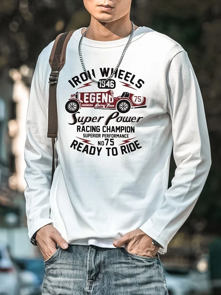 

Printed Round Neck T Shirt for Men Designer Casual Man Pullovers High Quality Full Sleeve Korean Luxury Spring Sale Sweatshirts