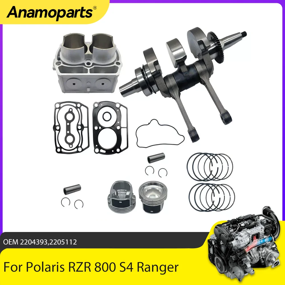 Motor Parts Crankshaft Cylinder Rebuild Kit New For Polaris RZR 800 S4 Ranger 4X4 Sportsman  2204393 2205112