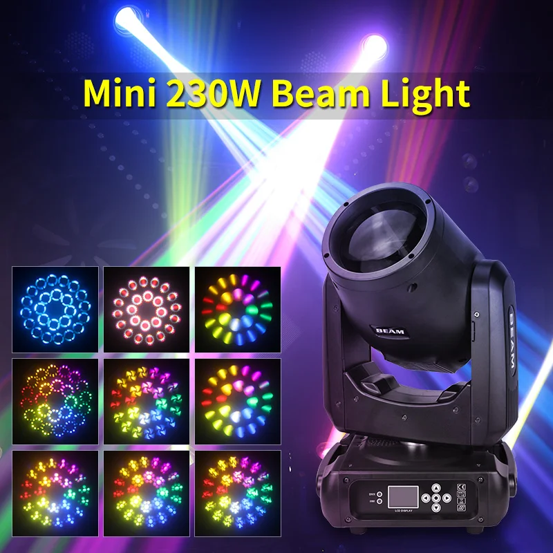 Mini 230W moving head light 7R 8+16 Prism DMX sharpy LED RGB Beam Light for Dj Night Club Bar Disco Light Moving Head