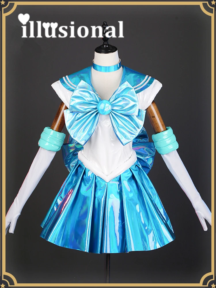 illusional Anime Sailor Moon 30th Anniversary Mizuno Ami Cosplay Mizuno Ami Dress Cosplay Costume Halloween Costumes