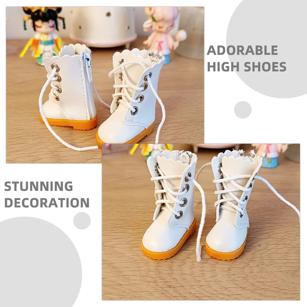 Botas altas, zapatos para dedos de bebé, Mini juguetes, muñecas Bjd, estatuilla de niña, adornos navideños en miniatura