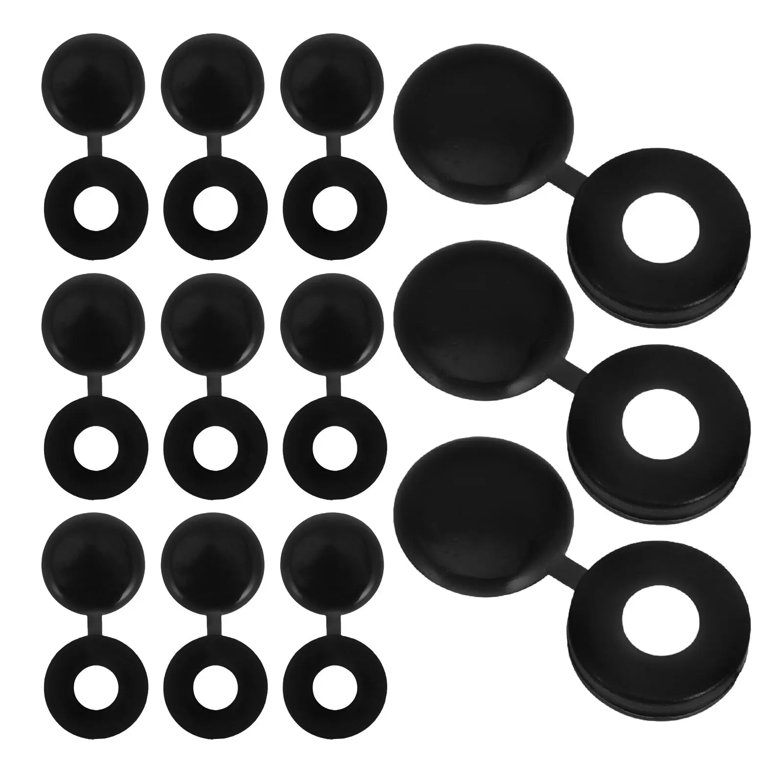 100Pcs Screw Covers Plastic Decorative Screw Washer Fold Over Head Covers Furniture Protection Caps for Home Office