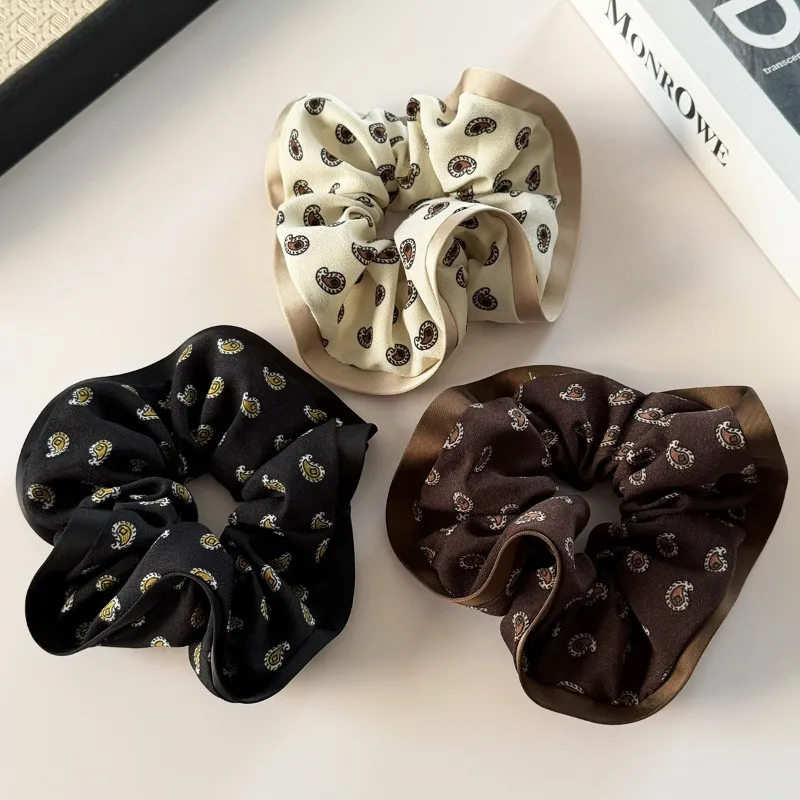 

1pcs Paisley Pattern Bow Hair Ties Women Adorable Retro Design Trendy Boho Accessory Stylish Girls Headwear Daily Casual Outfits