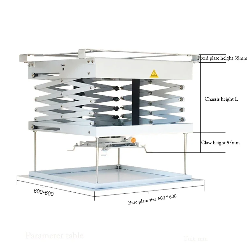 D1000/D1500 uchwyt projektora projektora 220V wieszak elektryczny sprzęt wieszak projektora łożysko 40kg wieszak podnoszący