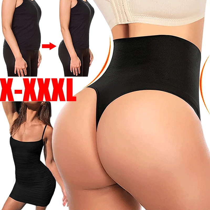 Women Slimming Panties Body Shaper High Waist Thong Belly Control G String Waist Trainer Butt Lifter Panty Hip Shaping Panties