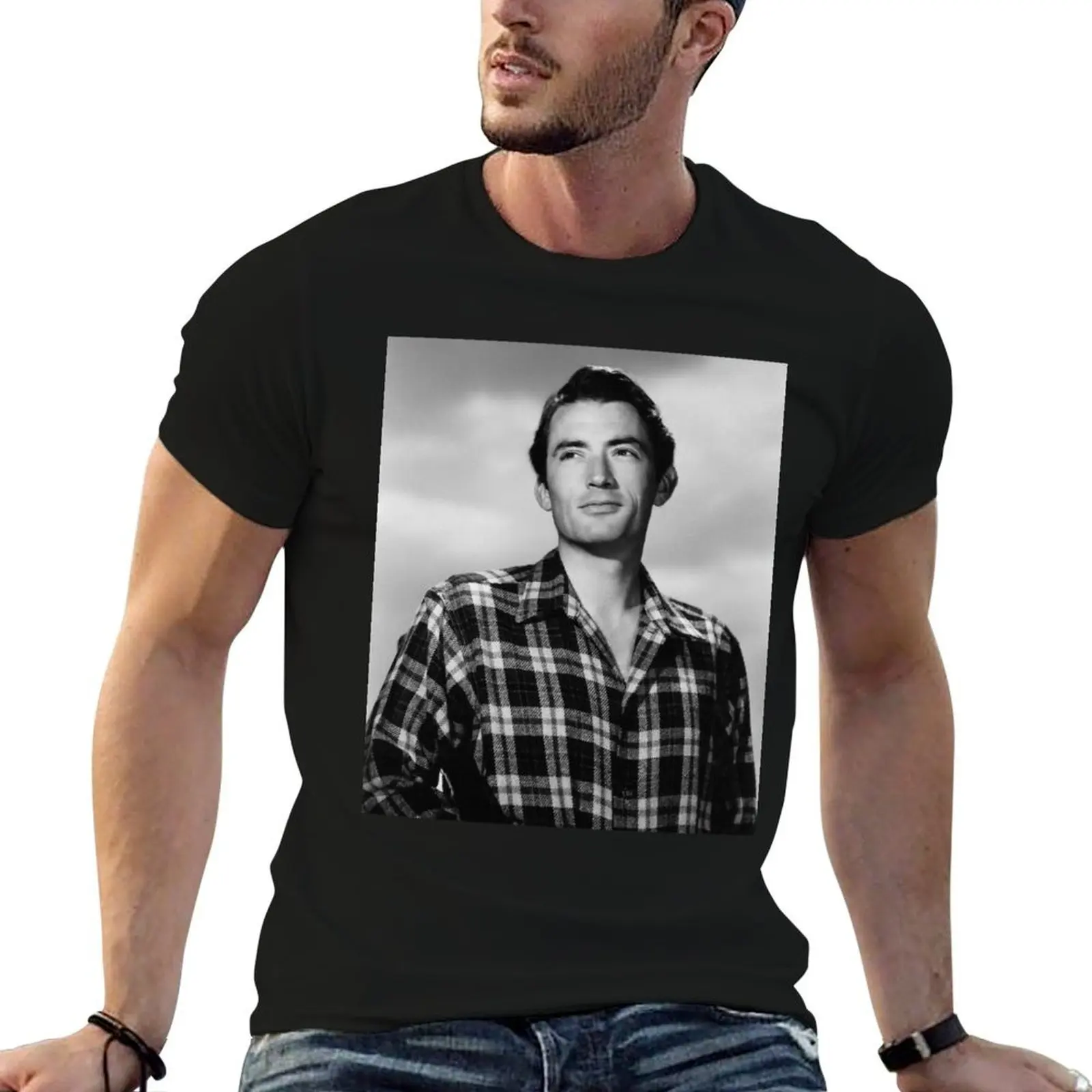 

Gregory Peck T-Shirt man t shirt designer t shirts for man cotton t shirts cotton 100% T-shirt