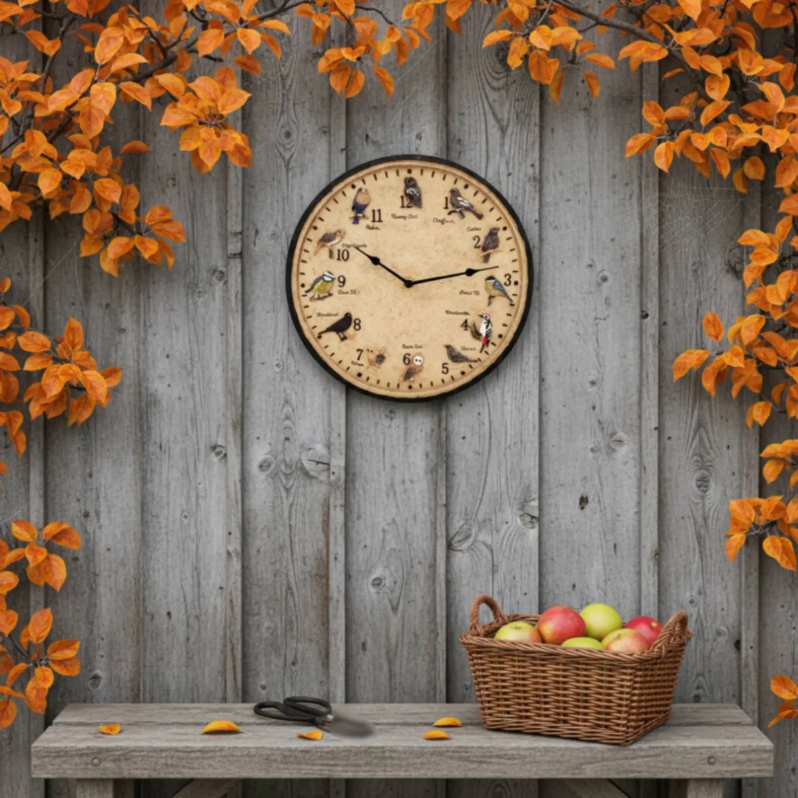 Reloj de pared con diseño de aves para exterior - imagen 4