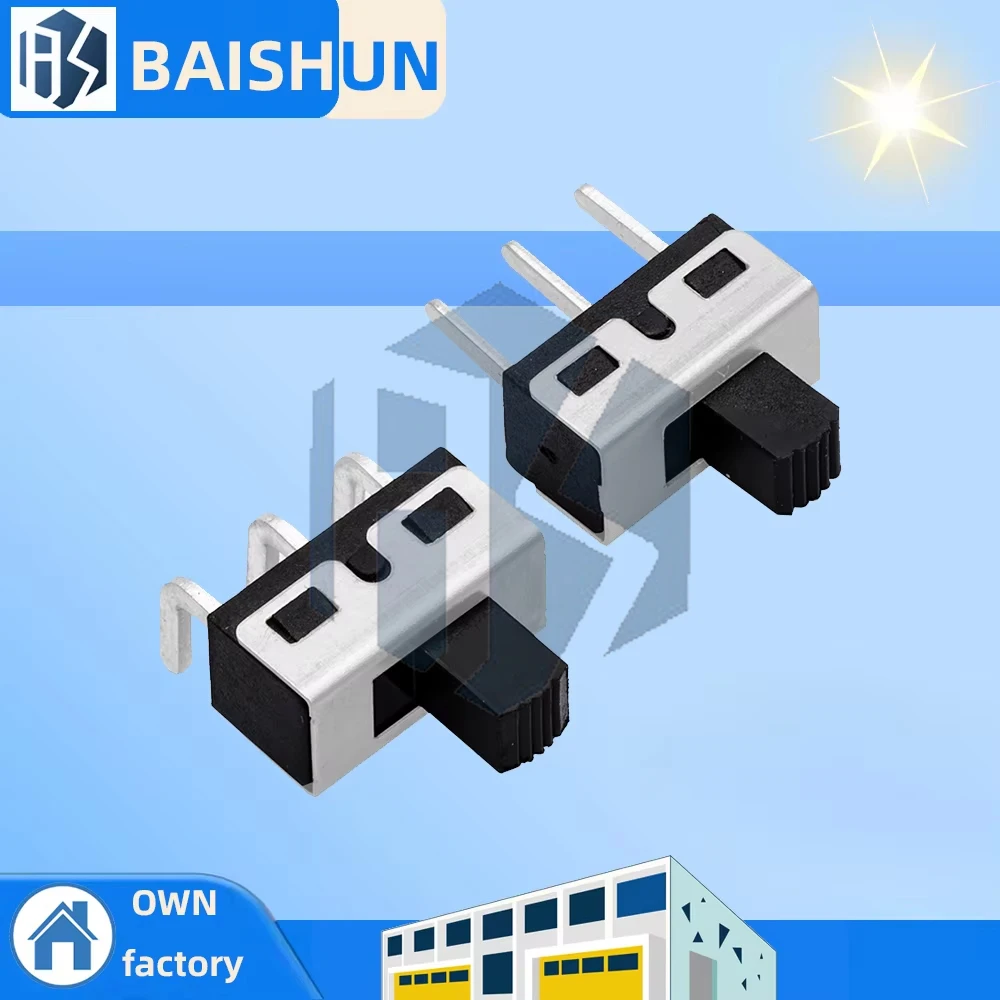 10PCS SS12D10 SS12D11 SS12D06 Przełącznik dwupozycyjny 3Pins Prosta stopka Uchwyt Wysoki 5mm Rozstaw 4.7mm 3A 250V SS12D10 Przełączniki zasilania