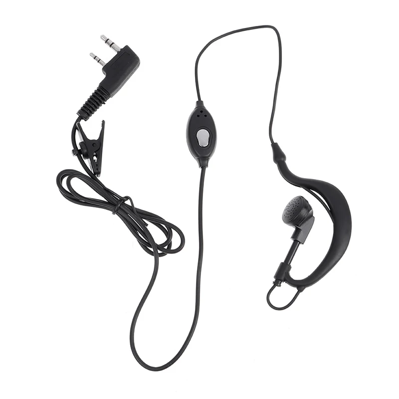 Walkie Talkie Headset Earphone K-Plug Wired Two Way Ham Radio Earpiece For BF-888S UV5R Walkie Talkie 992 Earwear