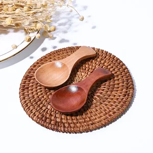 Lotus-Punk Wood Mini teaspoon, wooden spoon, wide mouth, dessert spoon, kitchen, ice cream 10 Main Tea Sales - №8