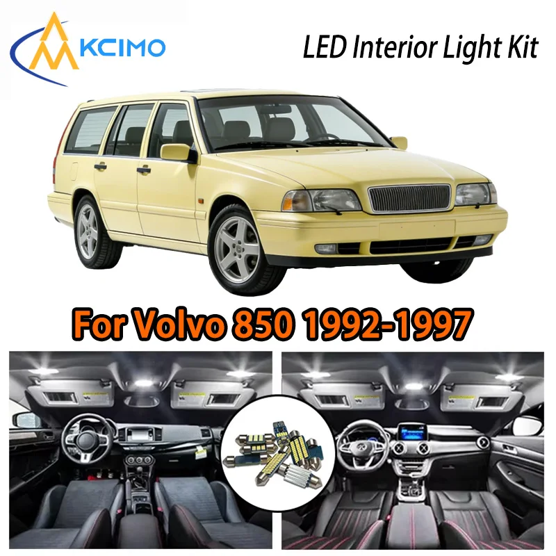 

KCIMO For Volvo 850 1992-1997 Premium LED Interior Kit - 2 Colors , Quick Installation, Long-Lasting