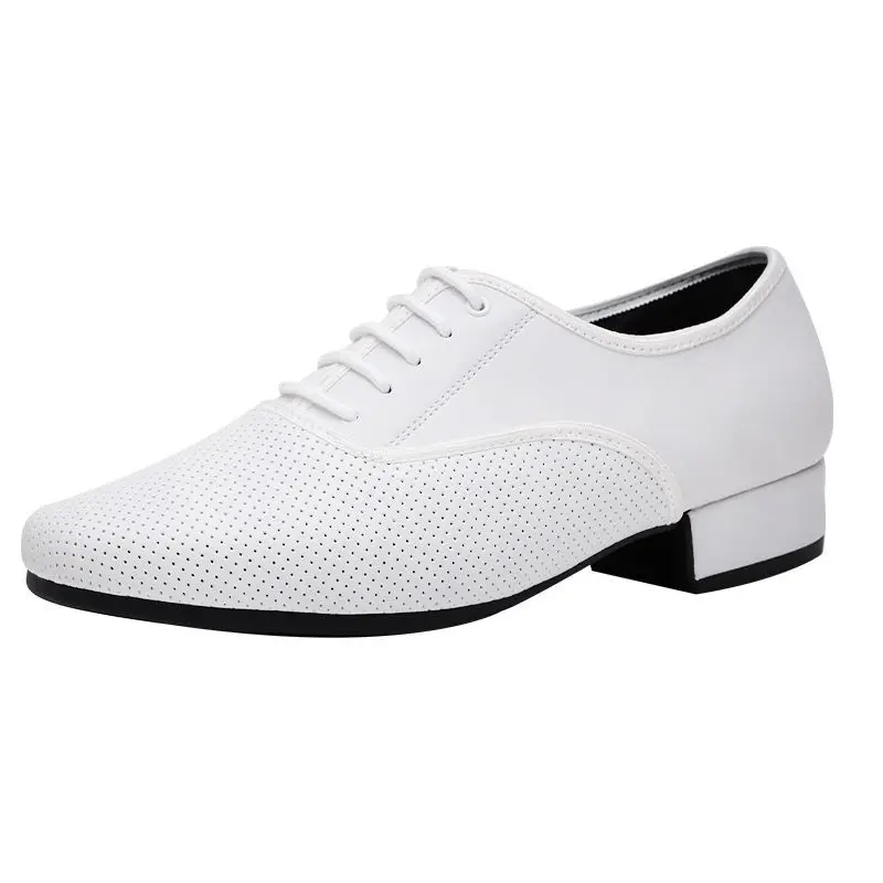 Modern Men Latin Dance Shoes Adult Square Dance Soft Sole Man Social Formal Dress Shoes Ballroom Dancing Shoes Cowhide Sneakers