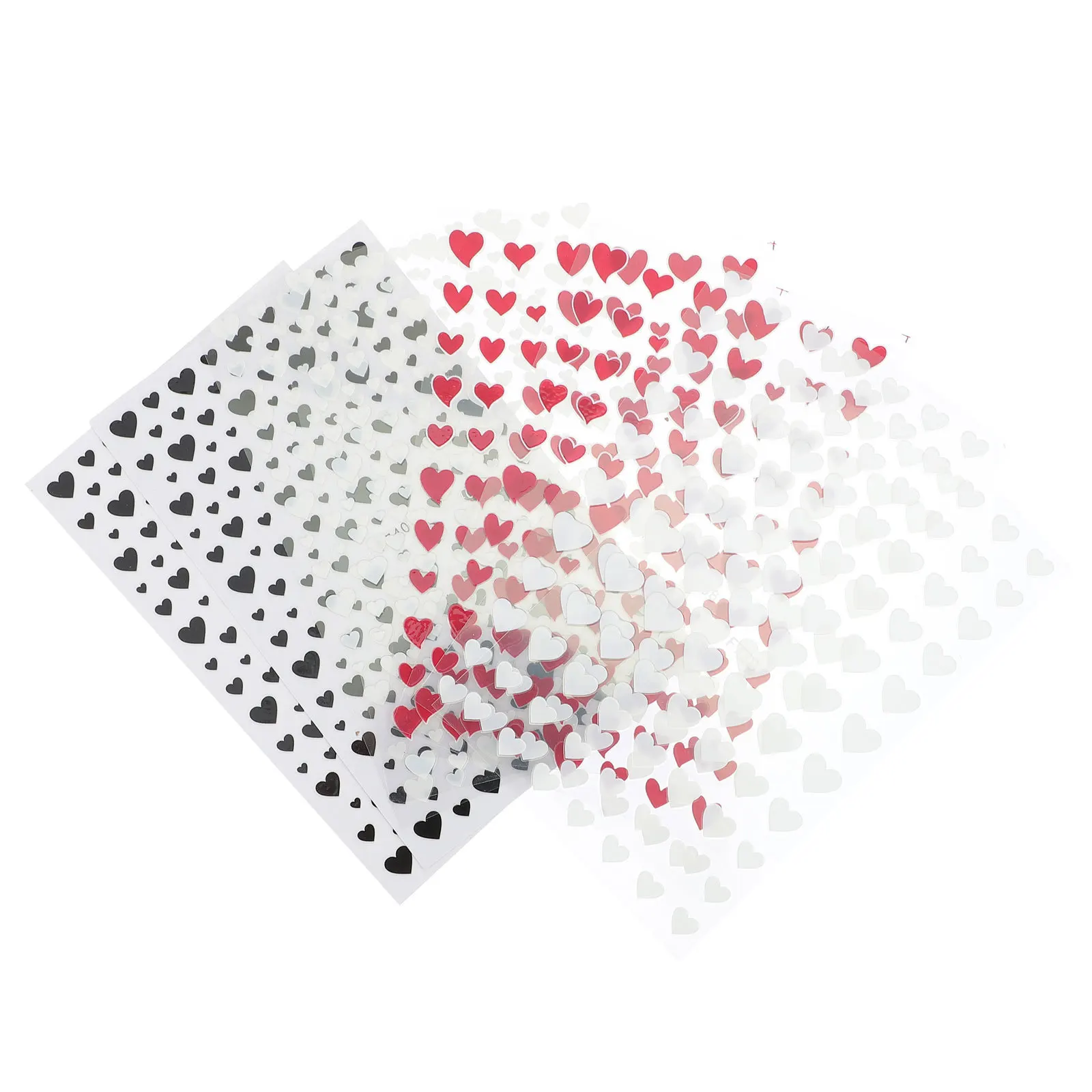 

8 Sheets Heart Shaped Nail Decals Stickers Permanent Adhesive for Creative Nail Art Design At Home Or Salon Use