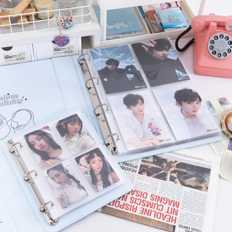 Music Imagination A4/A5 Binder PU Leather Photo Album Scrapbook for Photos, Instax Polaroid, Trading Cards, Tickets，Postcards