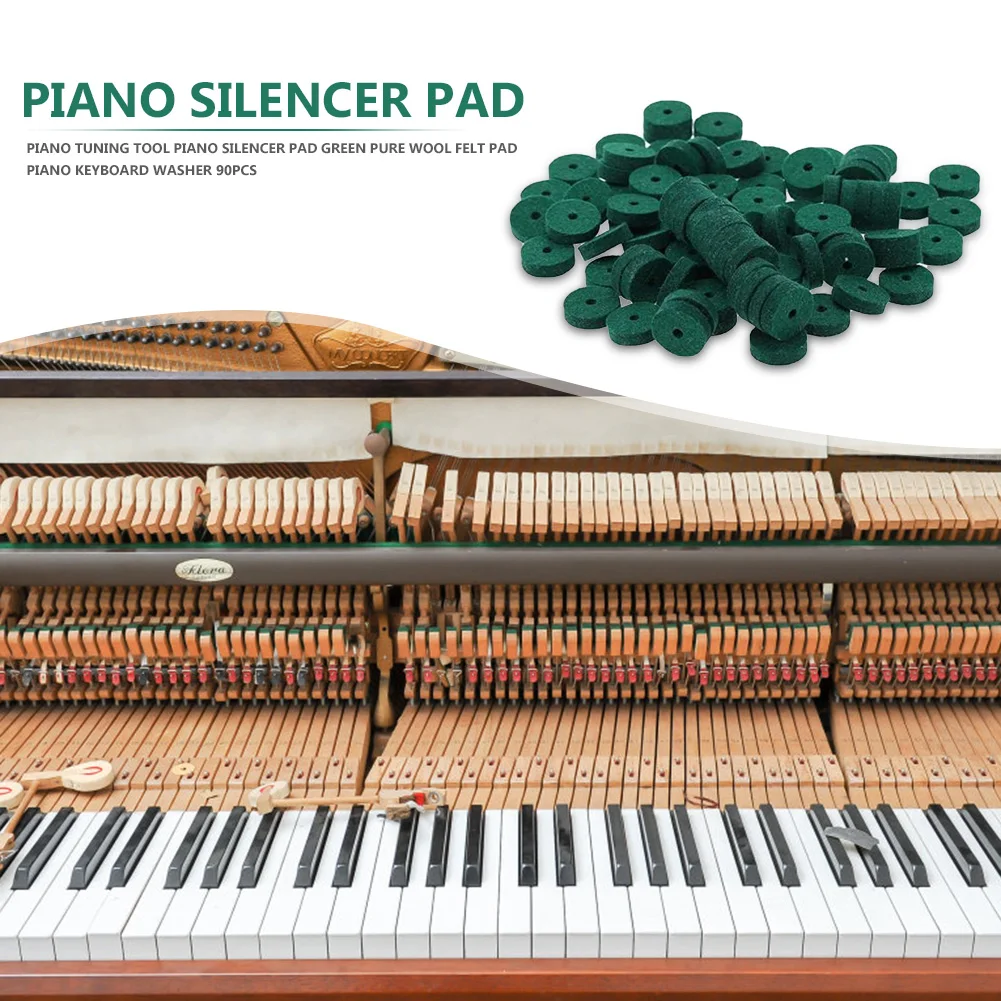 90 قطعة وسادة ورأى البيانو الصوف الخالص البيانو السكك الحديدية اللكمات الأخضر وصلة دبوس ورأى لوحة المفاتيح التوازن غسالات للتنظيف والصيانة #4