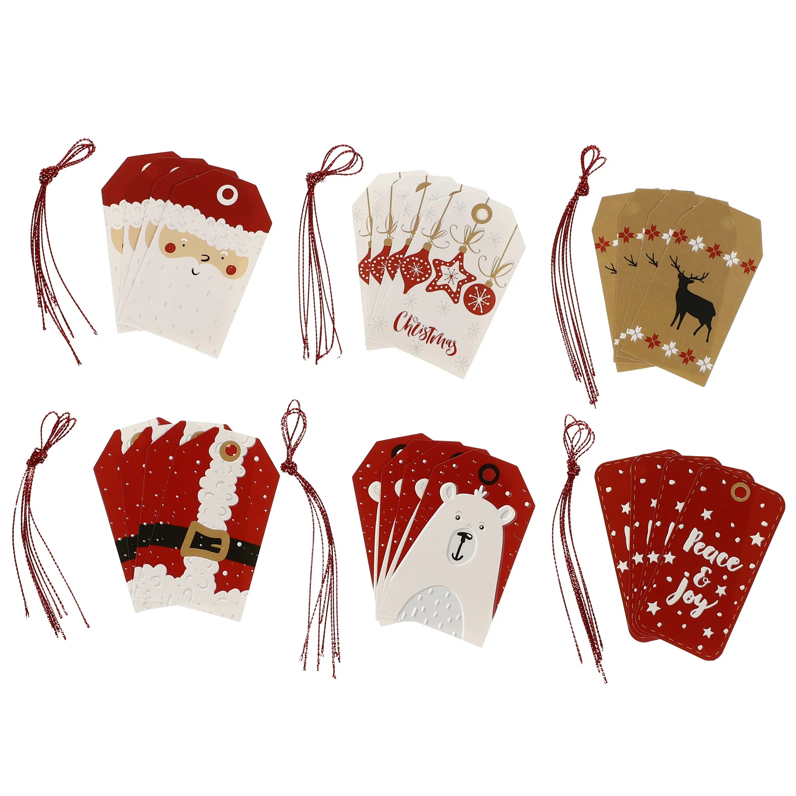 

24 Pcs Christmas Elevator Paper Tag Xmas Tree Pendant Hanging Gifts for Stocking Stuffers Supplies Decorative Decorate