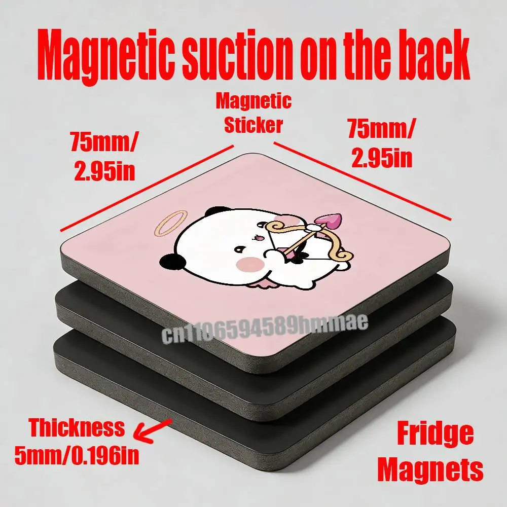 For Cartoon Bubu Dudu Cute Fridge Magnets Freezer Metal Cabinet Custom Refrigerator Magnetic Card Case