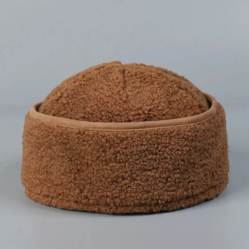 

American Retro Plush Melon Fur Hats For Men Autumn Winter Street Trend Versatile Personality Warm Beanies Cap For Women
