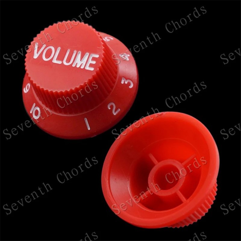 4 Stück Grüne Blaue Rote Rosa Farbige E-Gitarren-Drehknöpfe Potentiometer-Kappen Lautstärke-Ton Musikinstrument Zubehörteile – Detail 28